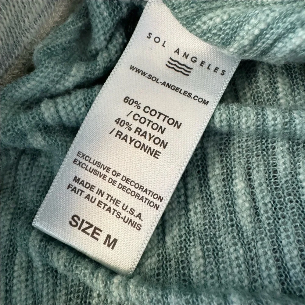 ANTHROPOLOGIE + SOL ANGELES Joggers Womens Medium Heathered Aqua Textured Pants